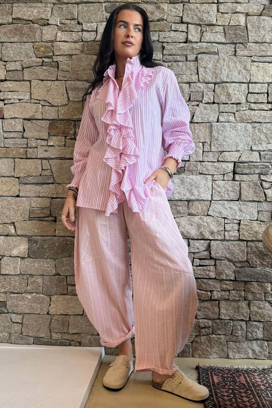 Nantucket Ruffle Blouse Soft Peony